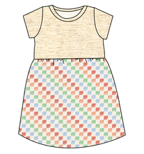 Load image into Gallery viewer, Rad Scribble Checks Play Dress