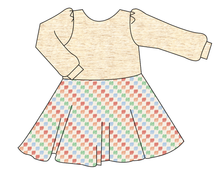 Load image into Gallery viewer, Rad Scribble Checks Prairie Dress