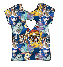 Load image into Gallery viewer, Cartoon Crew Cambria Heart Back Tee