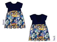 Load image into Gallery viewer, Cartoon Crew Low Back Dress