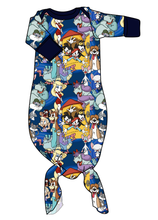Load image into Gallery viewer, Cartoon Crew Newborn Knotted Gown