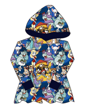Load image into Gallery viewer, Cartoon Crew Peplum Hoodie (or Crewneck)