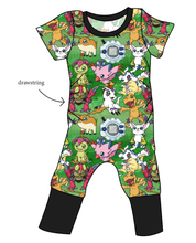 Load image into Gallery viewer, Digital Friends Grow With Me Pants And Shorts Romper