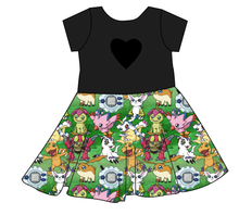 Load image into Gallery viewer, Digital Friends Molly Heart Back Twirly Dress