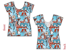 Load image into Gallery viewer, Mischief In A Hat Ladies' Low Back Ballerina Tee