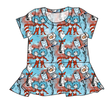 Load image into Gallery viewer, Mischief In A Hat Ladies' Peplum Top