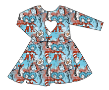 Load image into Gallery viewer, Mischief In A Hat Molly Heart Back Twirly Dress
