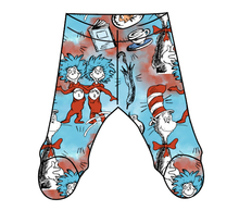 Load image into Gallery viewer, Mischief In A Hat Newborn Footed Pants