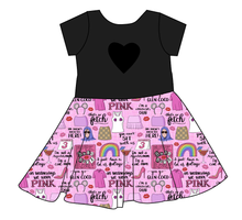 Load image into Gallery viewer, Girl World Molly Heart Back Twirly Dress