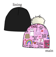 Load image into Gallery viewer, Girl World Slouchy Beanie (Reversible!)