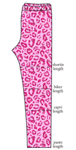 Load image into Gallery viewer, Pink Glitter Leopard Basic Leggings