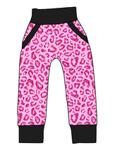 Load image into Gallery viewer, Pink Glitter Leopard Beanpole Pants And Shorts