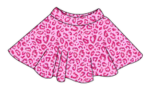 Load image into Gallery viewer, Pink Glitter Leopard Circle Skirt