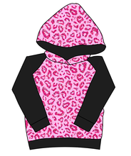 Load image into Gallery viewer, Pink Glitter Leopard Classic Hoodie (or Crewneck)