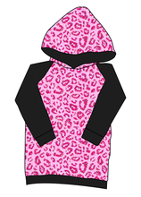 Load image into Gallery viewer, Pink Glitter Leopard Classic Hoodie (or Crewneck)