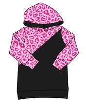 Load image into Gallery viewer, Pink Glitter Leopard Classic Hoodie (or Crewneck)