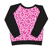 Load image into Gallery viewer, Pink Glitter Leopard Classic Hoodie (or Crewneck)