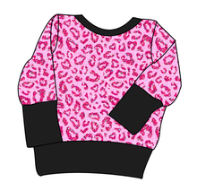 Load image into Gallery viewer, Pink Glitter Leopard Grow With Me Hoodie (or Crewneck)