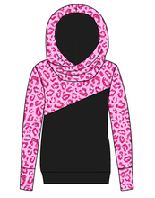 Load image into Gallery viewer, Pink Glitter Leopard Ladies Hoodie