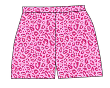 Load image into Gallery viewer, Pink Glitter Leopard Ladies' Lounge Shorts