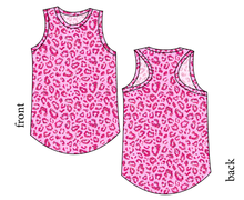 Load image into Gallery viewer, Pink Glitter Leopard Ladies' Summer Tank