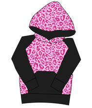 Load image into Gallery viewer, Pink Glitter Leopard Mens' Hoodie