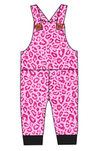 Load image into Gallery viewer, Pink Glitter Leopard Overalls and Shortalls