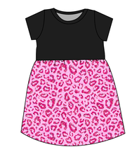 Load image into Gallery viewer, Pink Glitter Leopard Play Dress