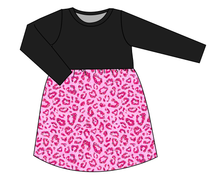Load image into Gallery viewer, Pink Glitter Leopard Play Dress