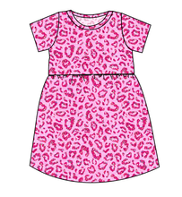 Load image into Gallery viewer, Pink Glitter Leopard Play Dress
