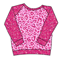 Load image into Gallery viewer, Pink Glitter Leopard Classic Hoodie (or Crewneck)