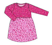 Load image into Gallery viewer, Pink Glitter Leopard Play Dress
