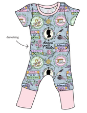 Load image into Gallery viewer, Regency Era Grow With Me Pants And Shorts Romper