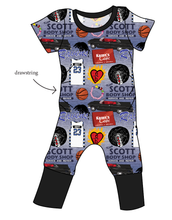 Load image into Gallery viewer, The Ravens Grow With Me Pants And Shorts Romper