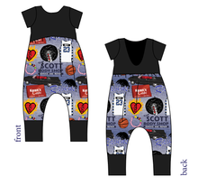 Load image into Gallery viewer, The Ravens Low Back Romper and Bubble Romper