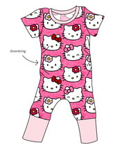 Load image into Gallery viewer, Purrfect Friends Grow With Me Pants And Shorts Romper