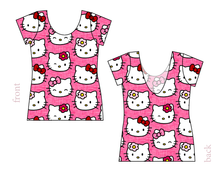 Load image into Gallery viewer, Purrfect Friends Ladies' Low Back Ballerina Tee