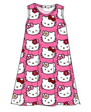 Load image into Gallery viewer, Purrfect Friends Ladies' Swing Dress