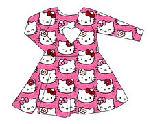Load image into Gallery viewer, Purrfect Friends Molly Heart Back Twirly Dress