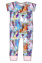 Load image into Gallery viewer, Unicorn Riders Bennett Pants and Shorts Length T-Shirt Romper