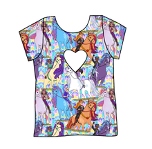 Load image into Gallery viewer, Unicorn Riders Cambria Heart Back Tee