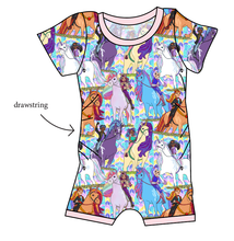 Load image into Gallery viewer, Unicorn Riders Grow With Me Pants And Shorts Romper