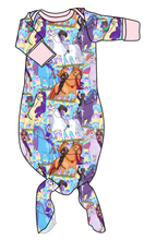 Load image into Gallery viewer, Unicorn Riders Newborn Knotted Gown