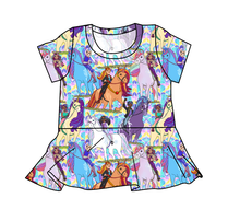 Load image into Gallery viewer, Unicorn Riders Peplum Top