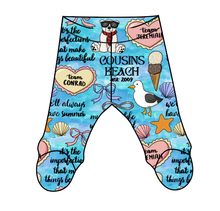 Load image into Gallery viewer, Pretty Summer Newborn Footed Pants