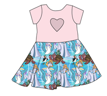 Load image into Gallery viewer, Story Of A Swan Molly Heart Back Twirly Dress