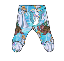 Load image into Gallery viewer, Story Of A Swan Newborn Footed Pants