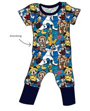 Load image into Gallery viewer, Alaska Bound Grow With Me Pants And Shorts Romper