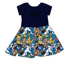 Load image into Gallery viewer, Alaska Bound Molly Heart Back Twirly Dress