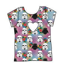 Load image into Gallery viewer, Floral Space Troopers Cambria Heart Back Tee